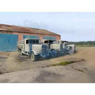 ICM 1:35 Wehrmacht 3-Axle Trucks Henschel 33D1 / Krupp L3H163 / LG3000 (Set of 3) Plastic Model Kit