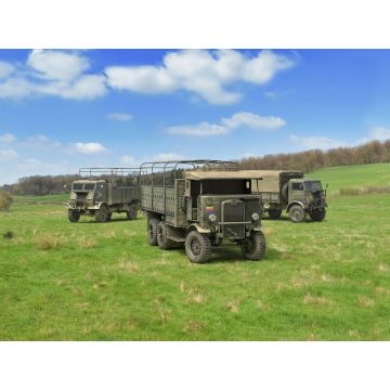 ICM 1:35 WWII British Trucks Model W.O.T. 6 / Model W.O.T. 8 / Leyland Retriever General Service (Set of 3) Plastic Model Kit