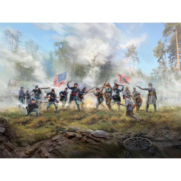 ICM 1:35 Fierce Battle American Civil War with 16 Figures Plastic Model Kit