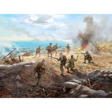 ICM 1:35 Dardanelles Campaign 1915 (WWI British Infantry / WWI British Vickers MG Crew / WWI Turkish Infantry Plastic Model Kit