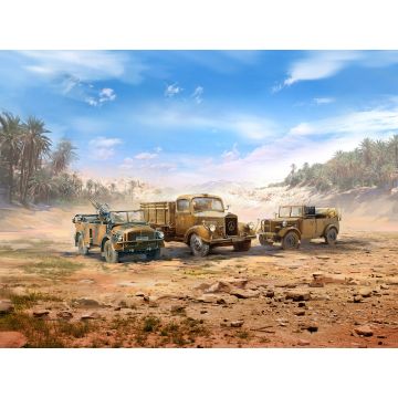 ICM 1:35 Vehicles of the DAK German WWII Afrika Korps (Set of 3) Plastic Model Kit