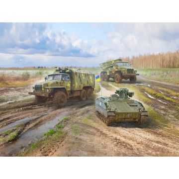 ICM 1:72 Military Vehicles of the Armed Forces of Ukraine (Set of 3) Plastic Model Kit