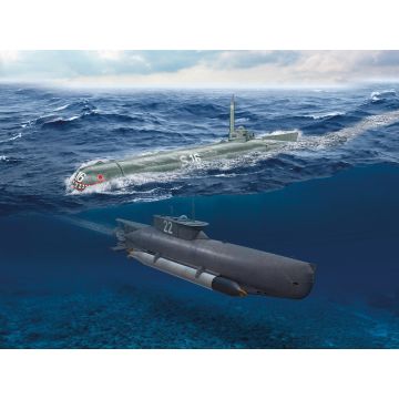 ICM 1:72 K-Verbände Midget Submarines 'Seehund' & 'Molch' (Set of 2) Plastic Model Kit