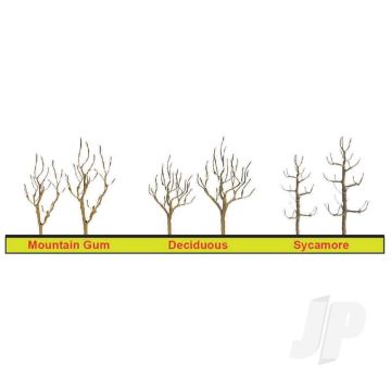 JTT 94120 Mountain Gum Tree Armature, 4", (3 pack) For Scenic Diorama Model Trains