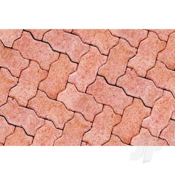 JTT 97430 Interlocking Paving, 1/100, HO-Scale, (2 pack) For Scenic Diorama Model Trains