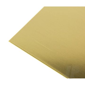 K&S 252 Brass Plate Shim Sheet 4" x 10" x .016" (1 pcs)