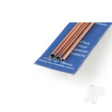 K&S 5077 Bendable Soft Round Copper Tube 3/32" & 5/32" & 1/8" x 12" (1 each)