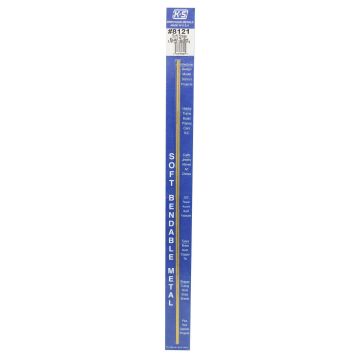 K&S 8121 Round Soft Bendable Brass Fuel Tube 1/8" x 12" x .014" (1 pcs)