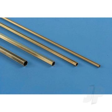 K&S 8272 Hexagon Brass Tube 1/8" x 12" x .014" (1 pcs)