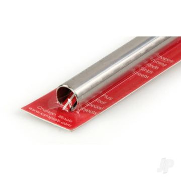 K&S 9623 Round Stainless Steel Tube 1/2" x 36" x .030"/22ga. (1 pcs)