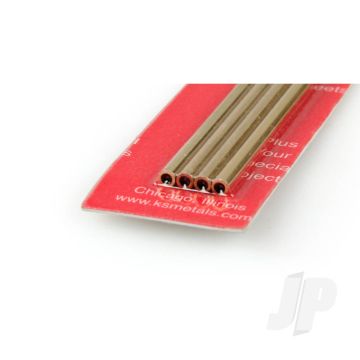 K&S 9821 Round Brass Tube 3mm x 300mm x .45mm (4 pcs)