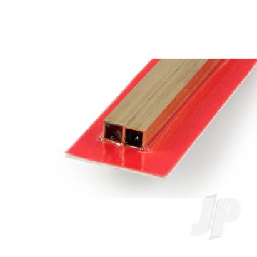 K&S 9854 Square Brass Tube 6mm x 300mm x .45mm (2 pcs)
