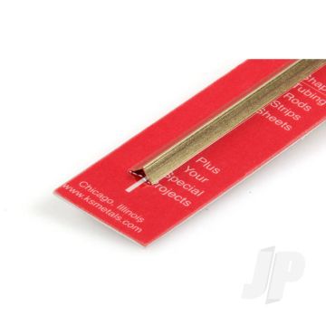 K&S 9881 Brass Equal Angle 3/16" x 300mm x .014" (1 pcs)