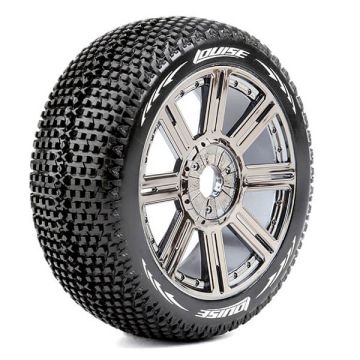 Louise RC B-Turbo 1/8 Soft (17mm Hex) Wheels & Tyres (Pair)