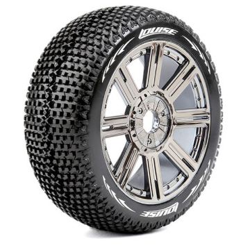 Louise RC B-Turbo 1/8 Super Soft (17mm Hex) Wheels & Tyres (Pair)