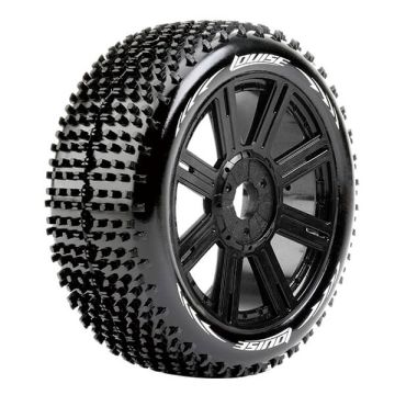 Louise RC B-Hornet 1/8 Super Soft (17mm Hex) Wheels & Tyres (Pair)