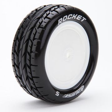 Louise RC E-Rocket 1/10 4WD/Front Soft Kyosho (12mm Hex) Wheels & Tyres (Pair)