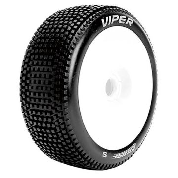 Louise RC B-Viper 1/8 Soft (17mm Hex) Wheels & Tyres (Pair)
