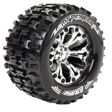 Louise RC MT-Pioneer 1/10 Soft 0 ET EP Stampede Wheels & Tyres (Pair)