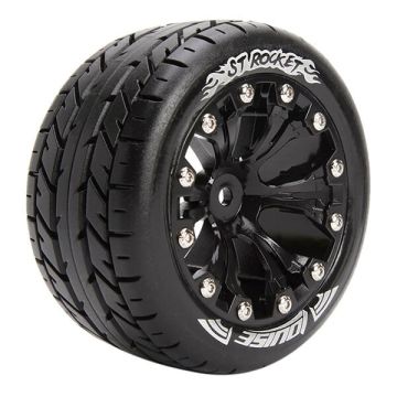 Louise RC ST-Rocket 1/10 Soft GP Jato 2WD Front (Bearing) Wheels & Tyres (Pair)