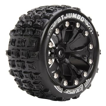 Louise RC ST-Jumbo 1/10 Soft 0 ET EP Stampede 2w Wheels & Tyres (Pair)