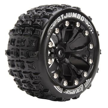 Louise RC ST-Jumbo 1/10 Soft GP Jato 2WD Front (Bearing) Wheels & Tyres (Pair)