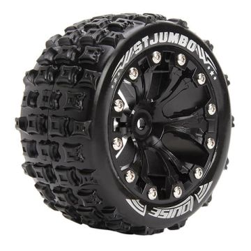 Louise RC ST-Jumbo 1/10 Soft 1/2 ET GP Jato 2WD Rear Wheels & Tyres (Pair)