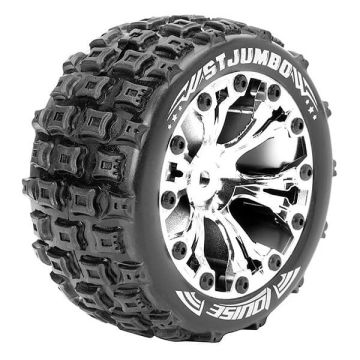 Louise RC ST-Jumbo 1/10 Soft 0 ET EP Stampede 2w Wheels & Tyres (Pair)