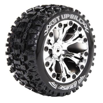 Louise RC ST-Uphill 1/10 Soft GP Jato 2WD Front (Bearing) Wheels & Tyres (Pair)