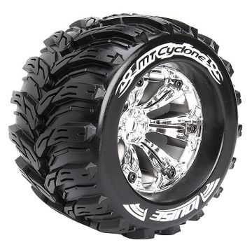 Louise RC MT-Cyclone 1/8 Sport 1/2 ET EP E-Revo Wheels & Tyres (Pair)