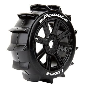 Louise RC B-Paddle 1/8 Soft (17mm Hex) Wheels & Tyres (Pair)