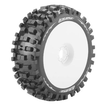 Louise RC B-Ulldoze 1/8 Soft (17mm Hex) Wheels & Tyres (Pair)