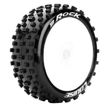 Louise RC B-Rock 1/8 Soft (17mm Hex) Wheels & Tyres (Pair)