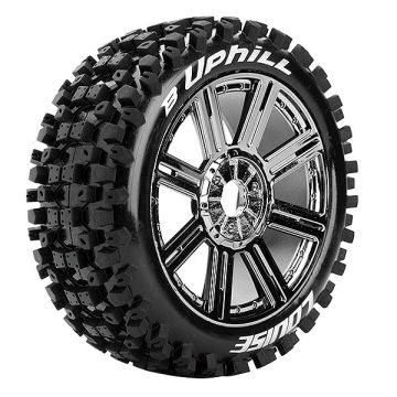 Louise RC B-Uphill Soft (17mm Hex) 1/8 RC Buggy Wheels & Tyres (Pair)