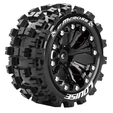 Louise RC ST-Mcross 1/10 Soft 0 ET EP Stampede 2 Wheels & Tyres (Pair)