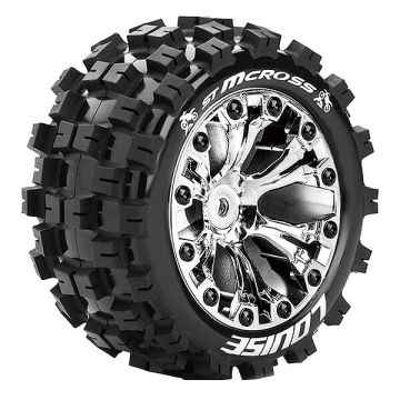 Louise RC ST-Mcross 1/10 Soft GP Jato 2WD Front (Bearing) Wheels & Tyres (Pair)