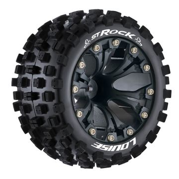 Louise RC ST-Rock 1/10 Soft 1 /2 ET GP Jato 2WD Rear Wheels & Tyres (Pair)