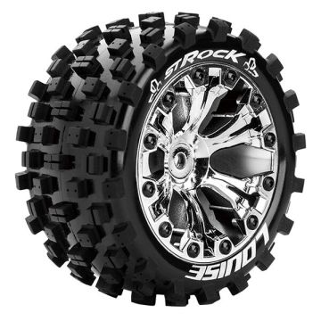 Louise RC ST-Rock 1/10 Soft GP Jato 2WD Front (Bearing) Wheels & Tyres (Pair)