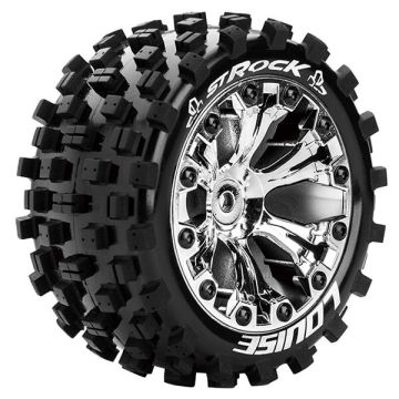Louise RC ST-Rock 1/10 Soft 1 /2 ET GP Jato 2WD Rear Wheels & Tyres (Pair)