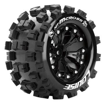 Louise RC MT-Mcross 1/10 Soft GP Jato 2WD Front (Bearing) Wheels & Tyres (Pair)
