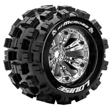 Louise RC MT-Mcross 1/8 Sport 0 ET EP E-Maxx Front Wheels & Tyres (Pair)