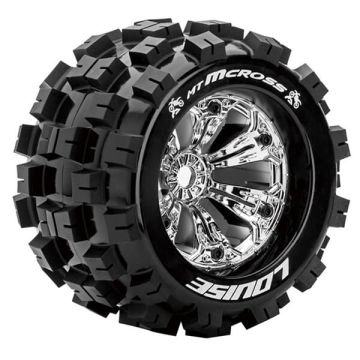 Louise RC MT-Mcross 1/8 Sport 1/2 ET EP E-Revo F Wheels & Tyres (Pair)