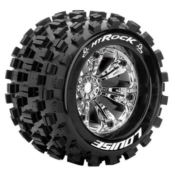 Louise RC MT-Rock 1/8 Sport 1/2 ET EP E-Revo Front Wheels & Tyres (Pair)