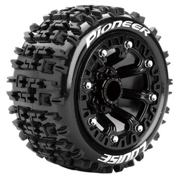 Louise RC ST-Pioneer 1/16 Soft TRX 1:16 E-Revo Front & Wheels & Tyres (Pair)