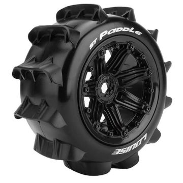 Louise RC ST-Paddle 1/8 Sport E-Revo Front & Rear E-Maxx Wheels & Tyres (Pair) 17mm Hex