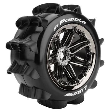 Louise RC ST-Paddle 1/8 Sport E-Revo Front & Rear Wheels & Tyres (Pair) 17mm Hex