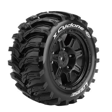 Louise RC X-Cyclone X-Maxx (24mm Hex) Wheels & Tyres (Pair)