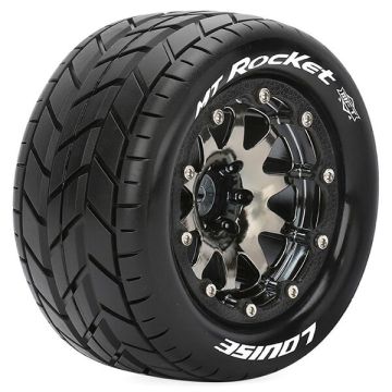 Louise RC MT-Rocket 1/10 Soft Beadlock 0 ET (12mm Hex) Wheels & Tyres (Pair)