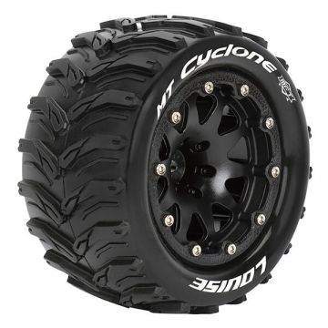 Louise RC MT-Cyclone 1/10 Soft Beadlock 0 ET (12mm Hex) Wheels & Tyres (Pair)