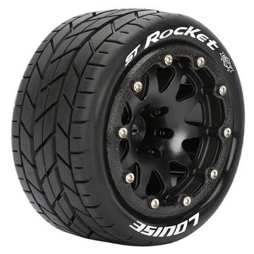 Louise RC ST-Rocket 1/10 Soft Beadlock 0 ET (12mm Hex) Wheels & Tyres (Pair)